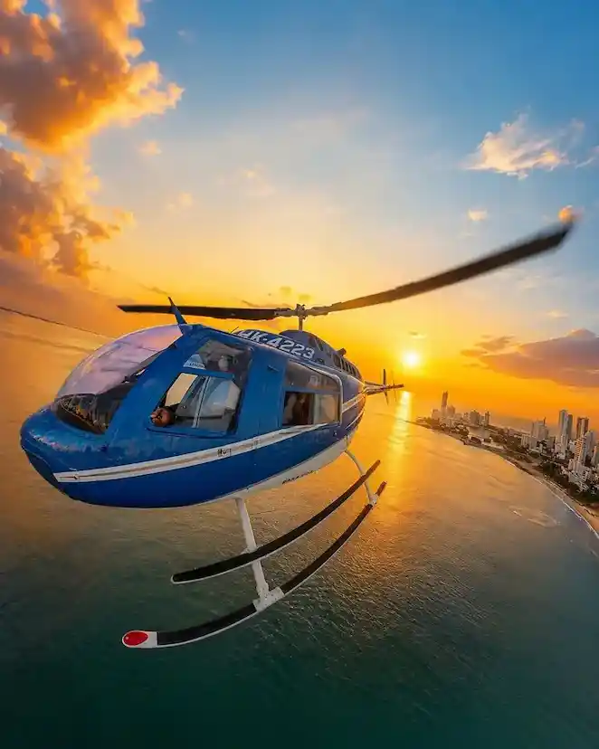 Tour en helicóptero de tarde sobre Cartagena
